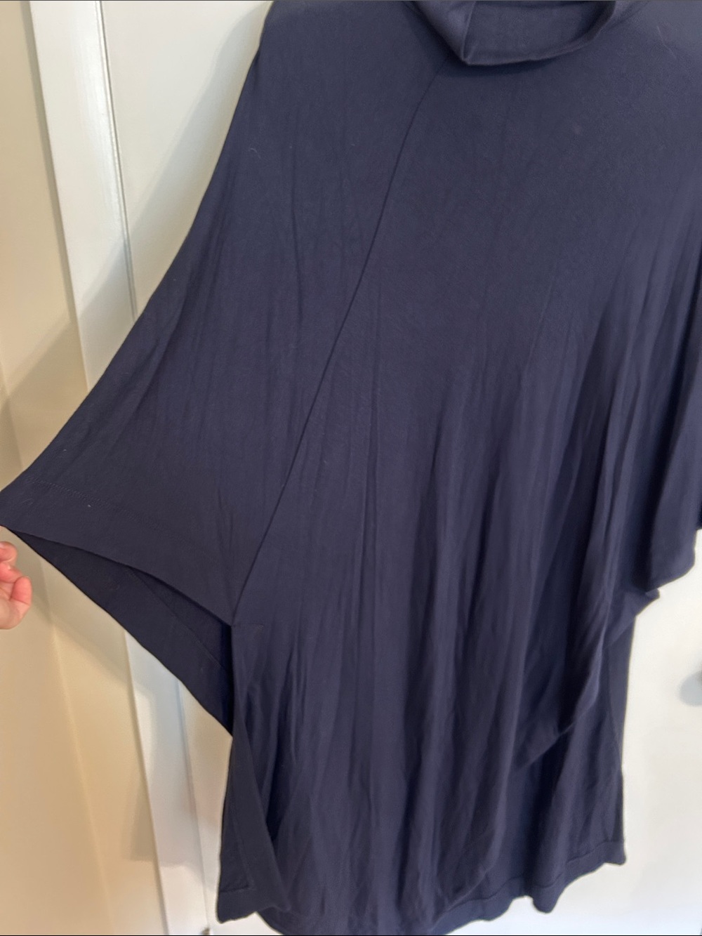 Lou & Grey Navy Cowl Neck Poncho Pullover - Picture 4 of 7